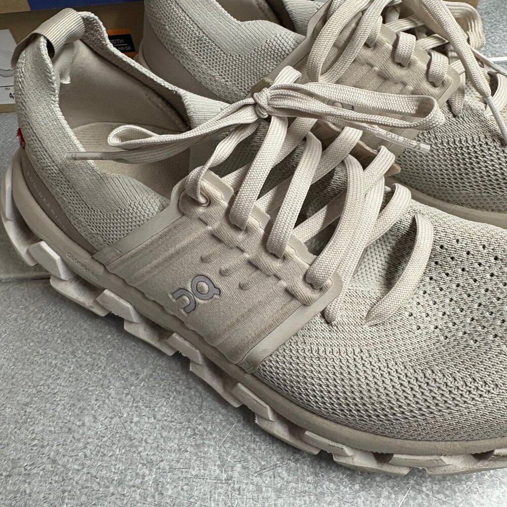 On Running Athletic Shoes in Beige